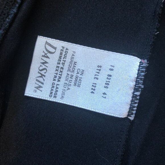 Danskin Black Spandex Lycra Tights Pants Size XL - Picture 2 of 4